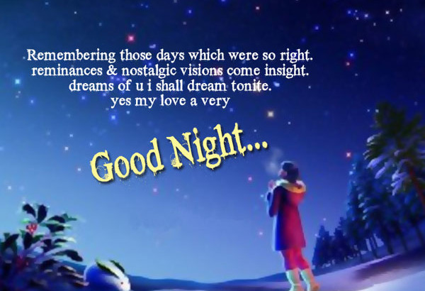 Good night wishes for boyfriend or girlfriend