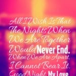 Good night love wishes